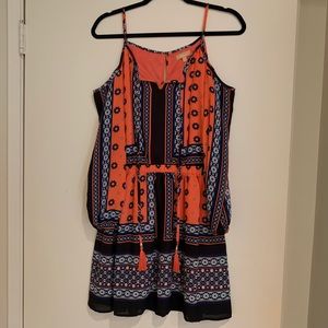 Takara coral and navy dress